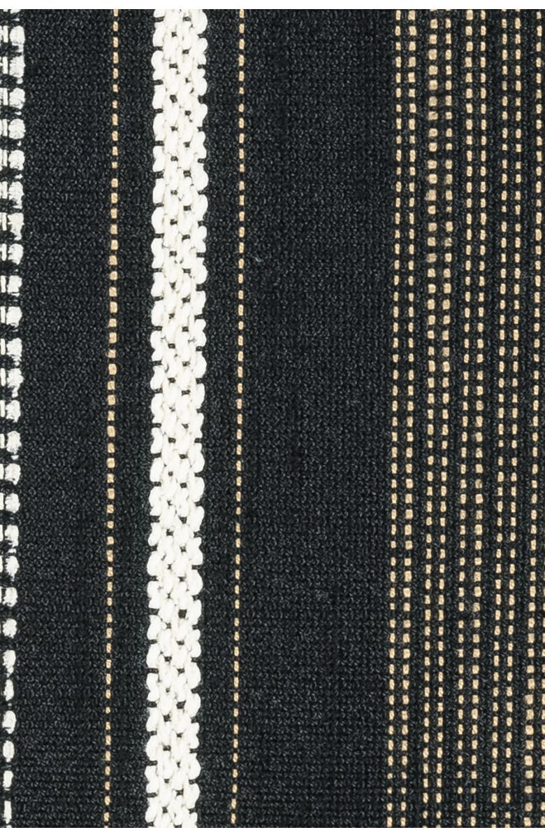 Elaine Smith Pathway Textured Stripe Indoor & Outdoor Woven Accent Pillow, Alternate, color, Ebony