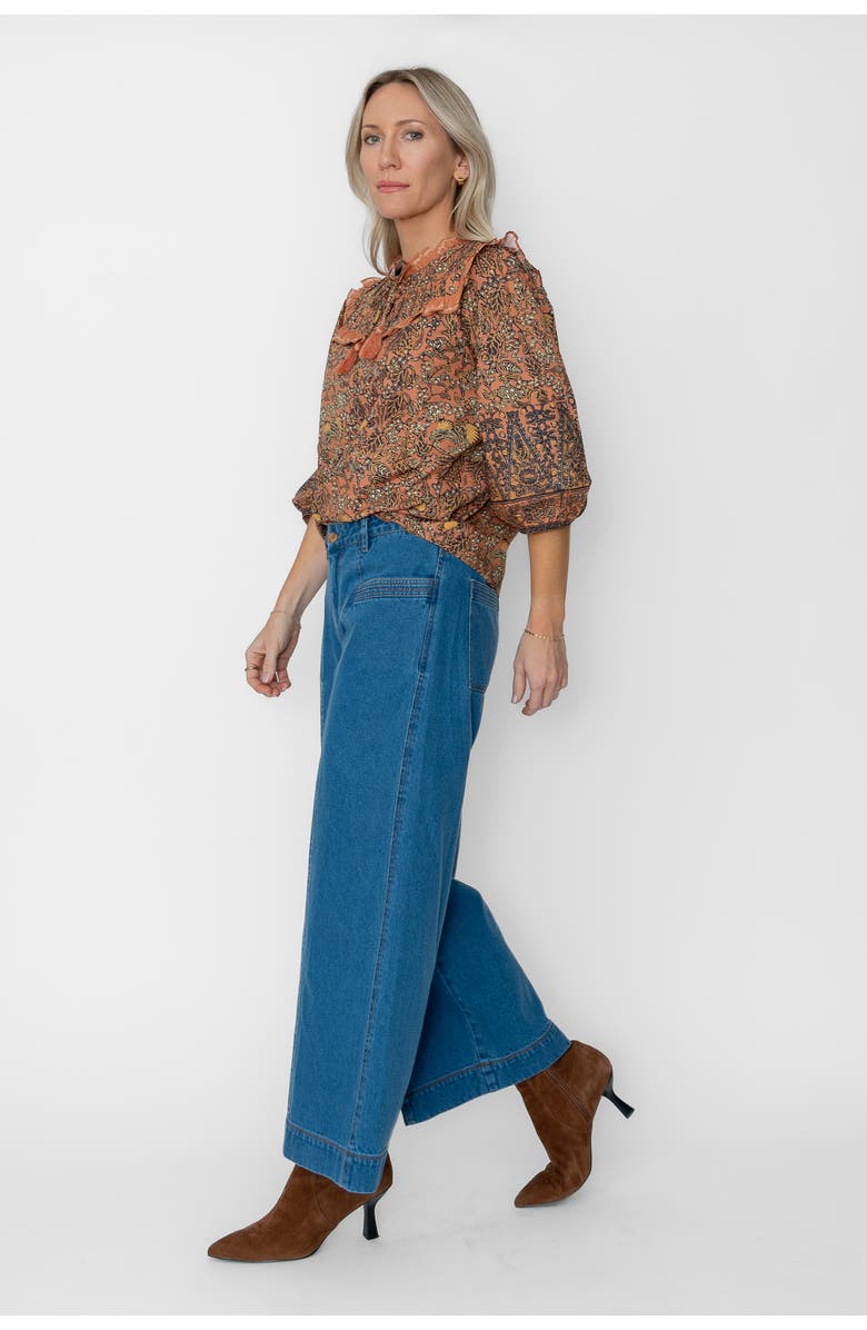 West Of Isabelle Top, Alternate, color, Brown