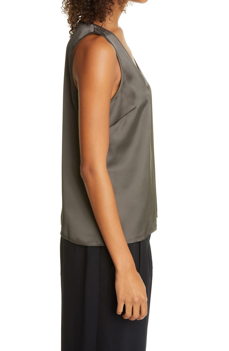 Club Monaco V-Neck Satin Tank, Alternate, color,