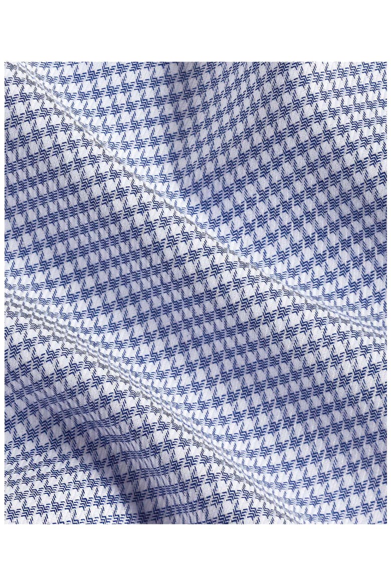 Slim Fit Microcheck Stretch Cotton Twill Dress Shirt, Alternate, color, NAVY/ WHITE