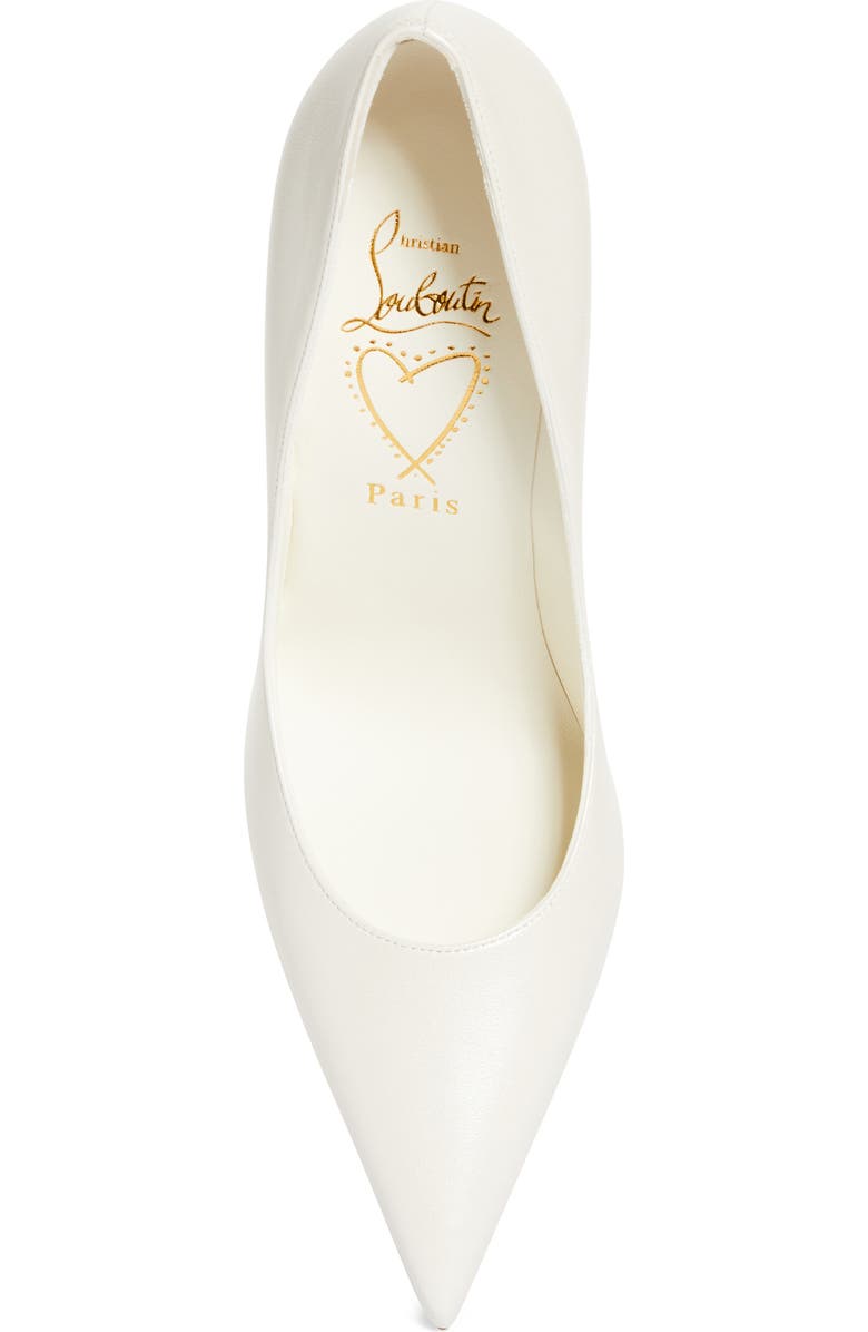 Christian Louboutin Miss Z Pointed Toe Pump, Alternate, color, Bianco/ Snow