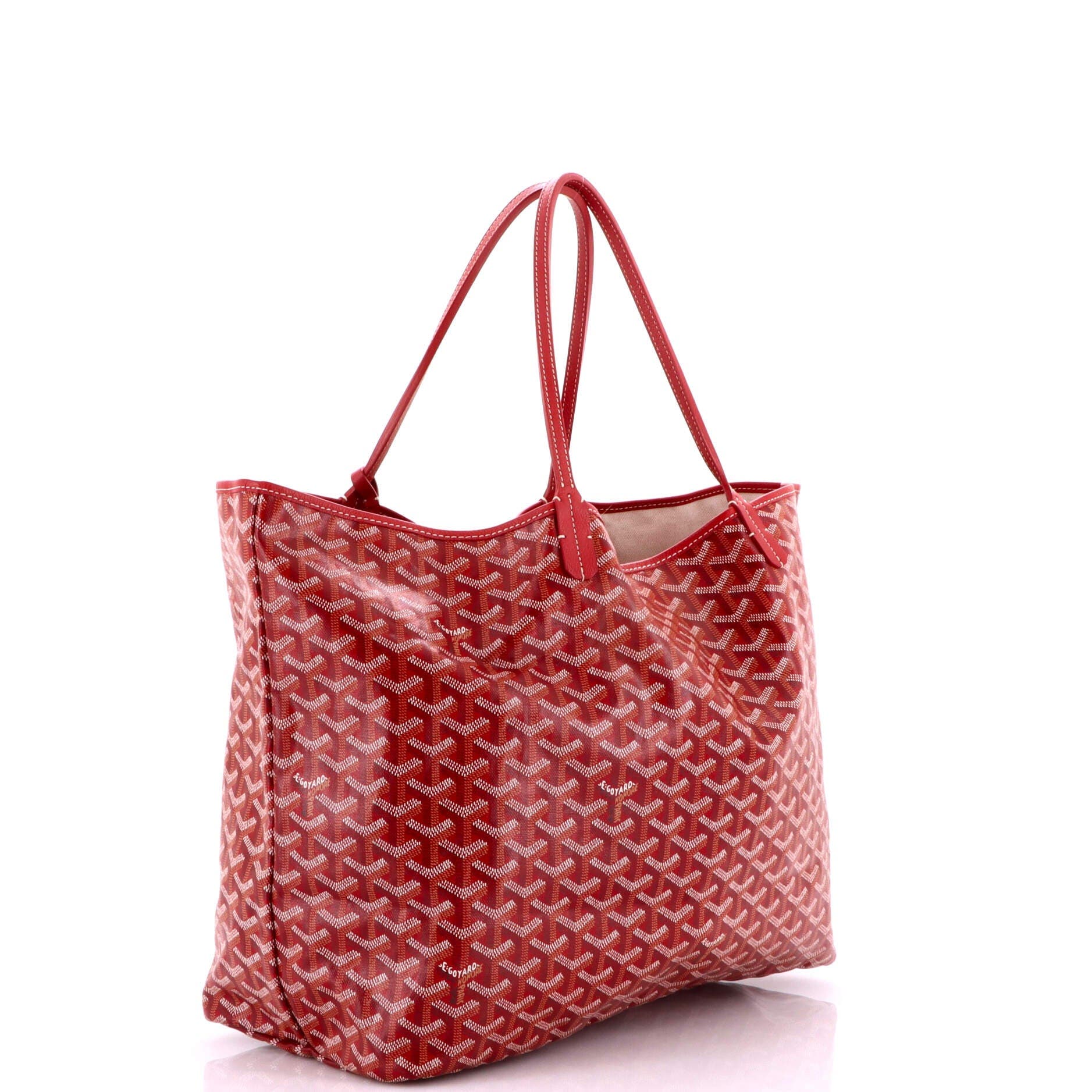 Pre-Owned Goyard Saint Louis Tote Coated Canvas GM, Alternate, color, Red