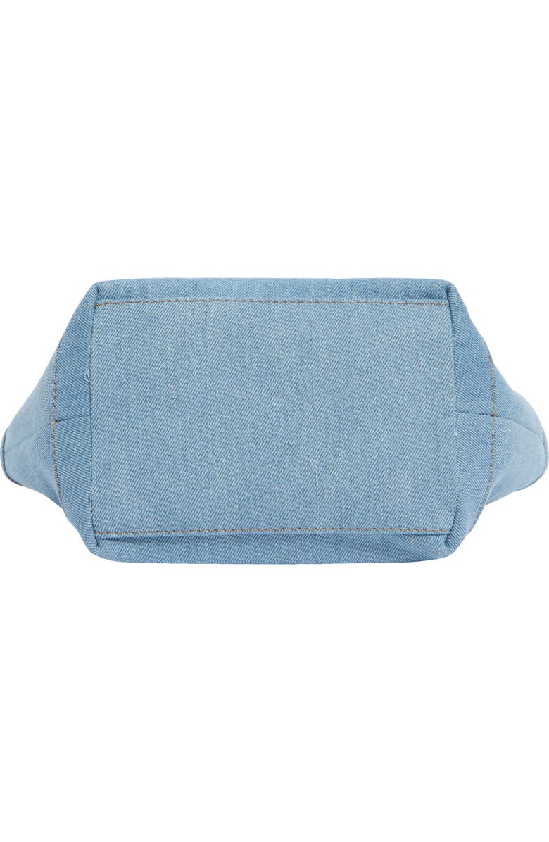 Nanette Lepore Small Convertible Denim Twill Satchel with Accessories, Alternate, color, Blue Jeans Denim
