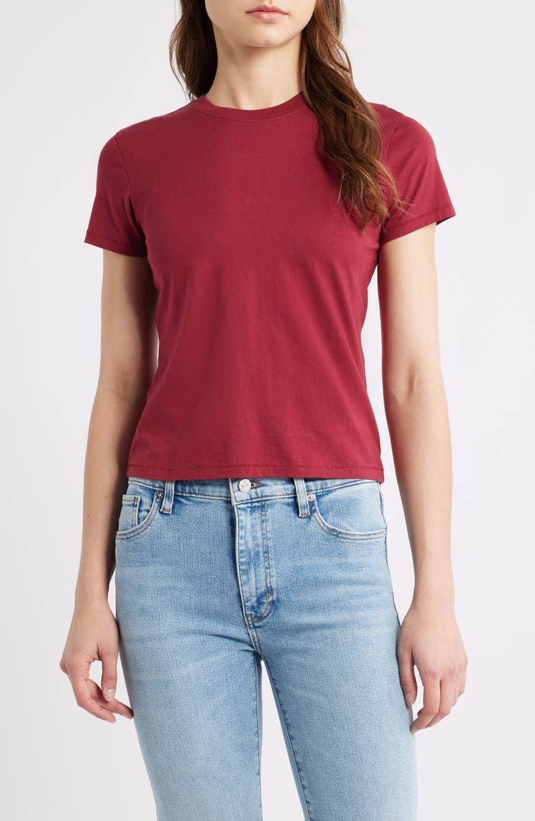 FRAME The Baby Tee, Main, color, Pinot