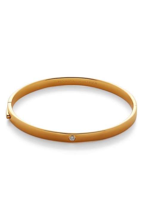 Essential Diamond Hinged Bangle Bracelet