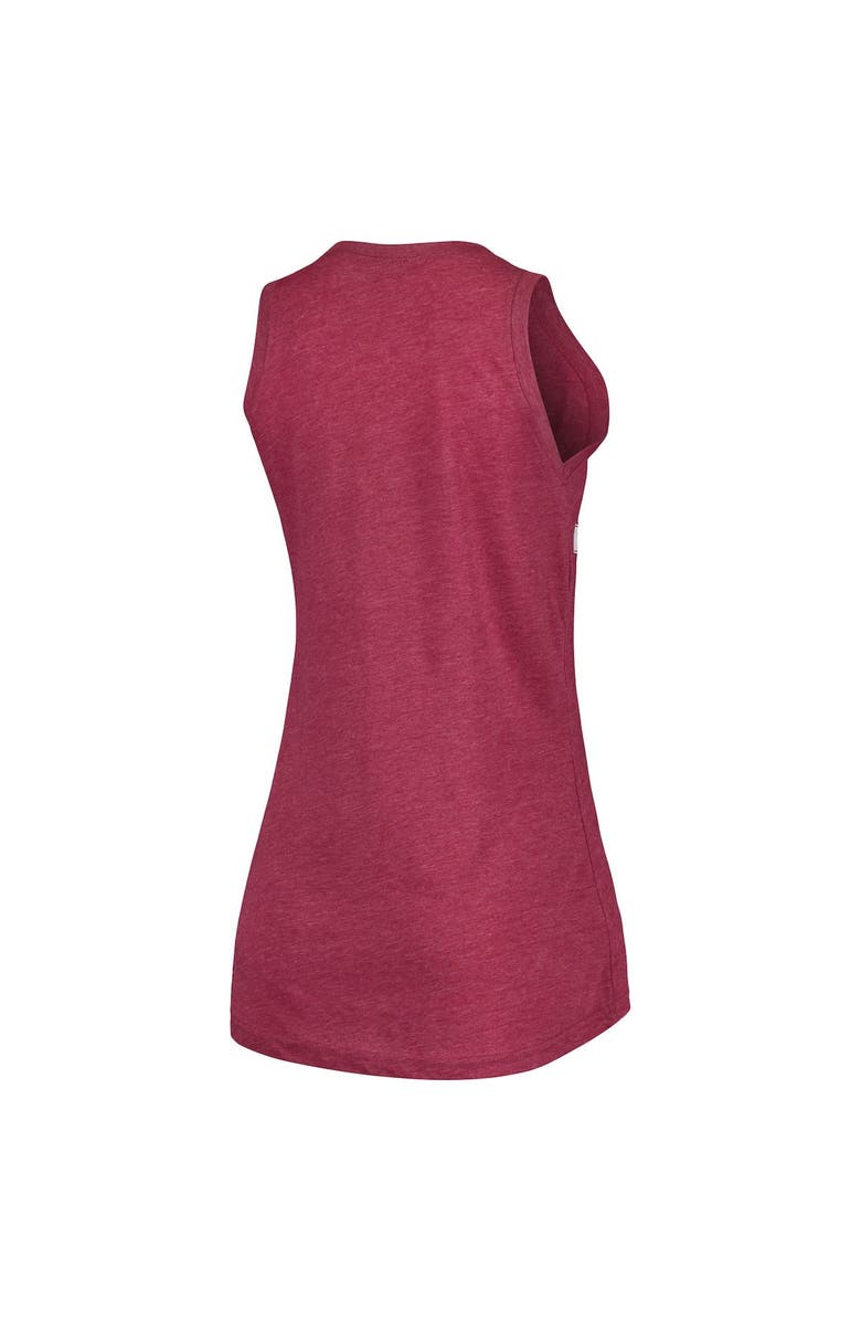 PRESSBOX Women's Pressbox Crimson Oklahoma Sooners Ferris Melange V-Neck Tank Top, Alternate, color, 