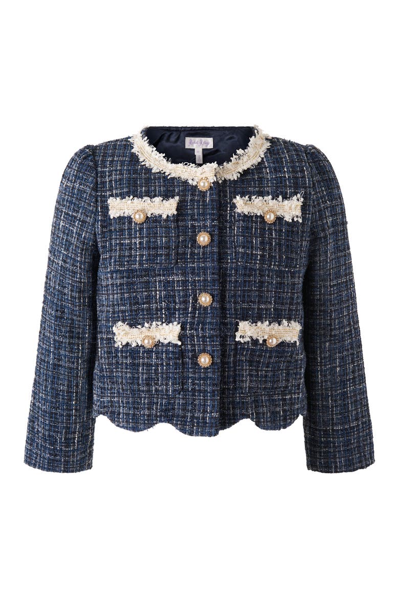 Tweed Skirt Set (Toddler, Little Kid, Big Kid), Alternate, color, Navy