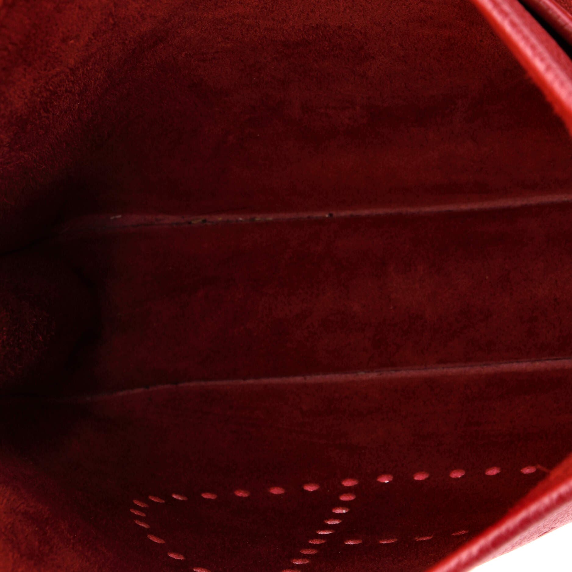 Pre-Owned Hermes Evelyne Bag Gen III Clemence PM, Alternate, color, Rouge Grenat