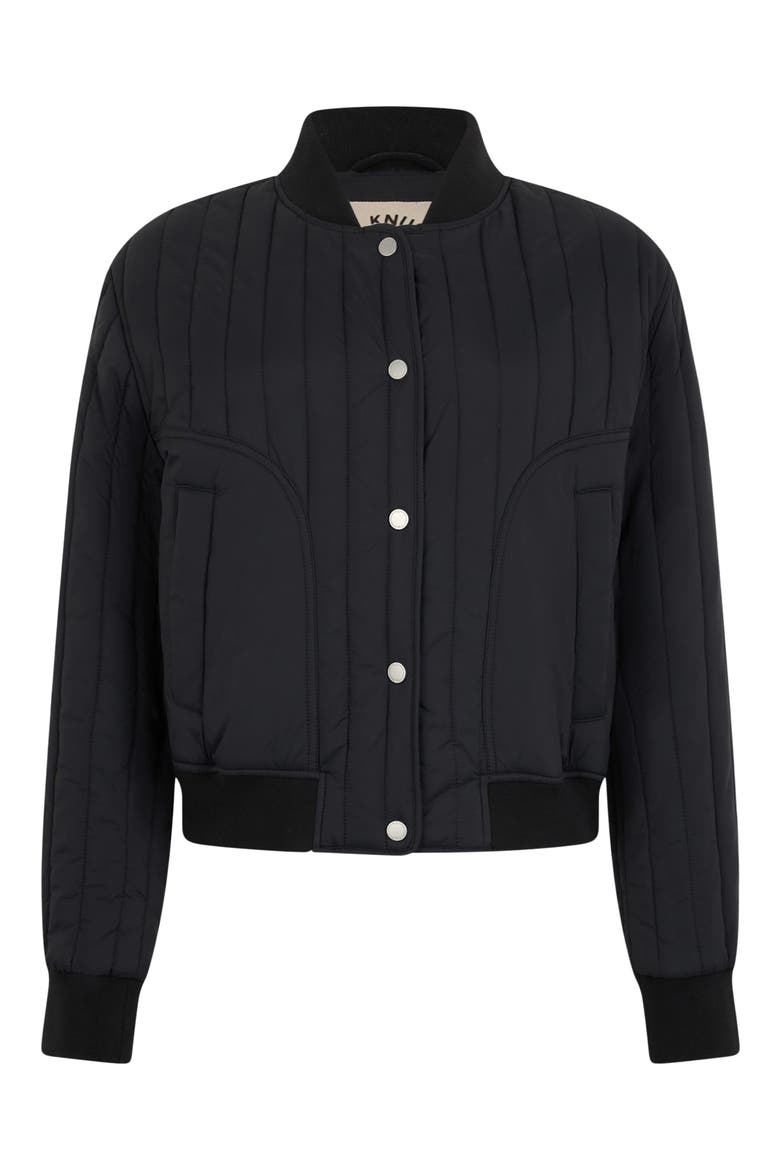 Fairhaven Quilted Ripstop Bomber Jacket, Alternate, color, BLACK