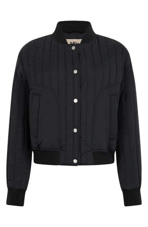 Moose Knuckles Fairhaven Quilted Ripstop Bomber Jacket In Black