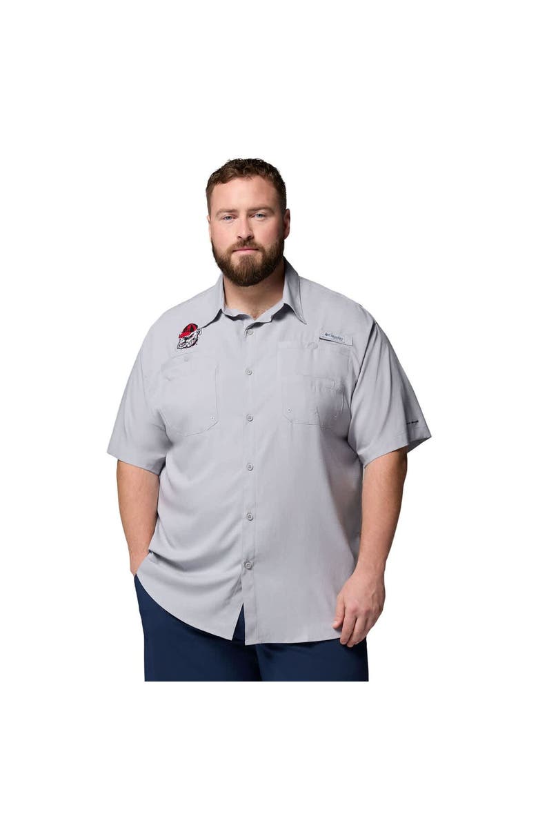 Columbia Men's Columbia  Gray Georgia Bulldogs Big & Tall Tamiami Omni-Shade Button-Down Shirt, Main, color, Gray