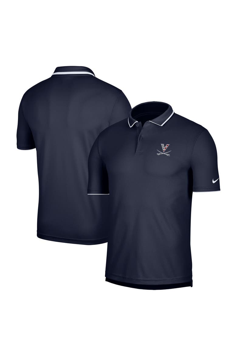 Men's Nike Navy Virginia Cavaliers Red, White & Hoo Sabre Collection Performance Polo, Main, color, Navy