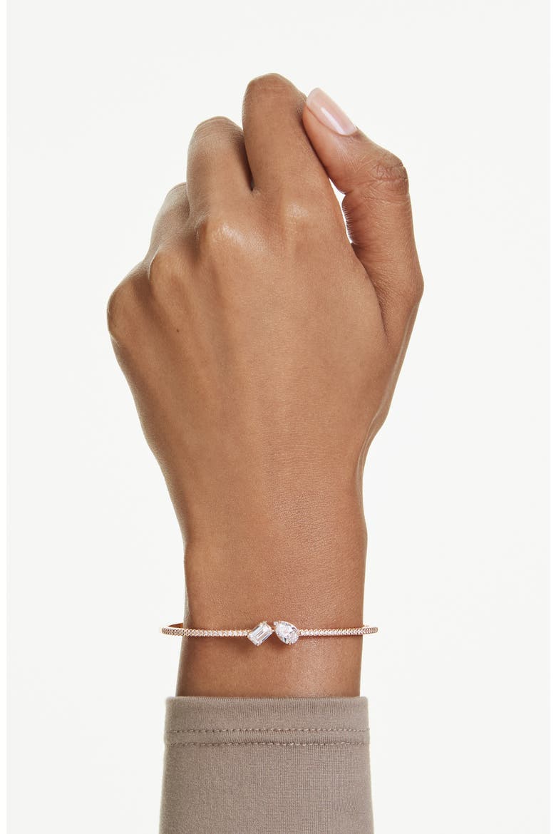 Mesmera Moi et Toi Bracelet, Alternate, color, ROSE GOLD/ WHITE