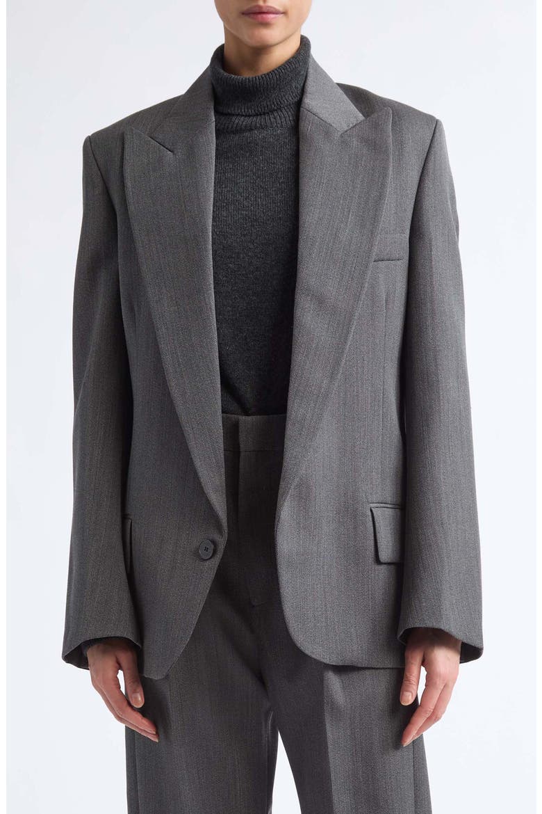 Roberta Virgin Wool Jacket, Main, color, ASH MELANGE
