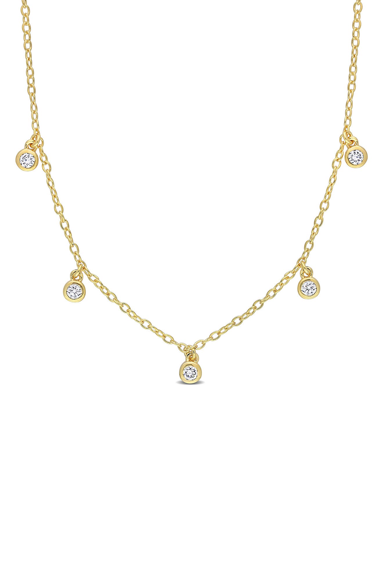 Created Forever Lab Grown Diamond Station Necklace - 0.17ct.