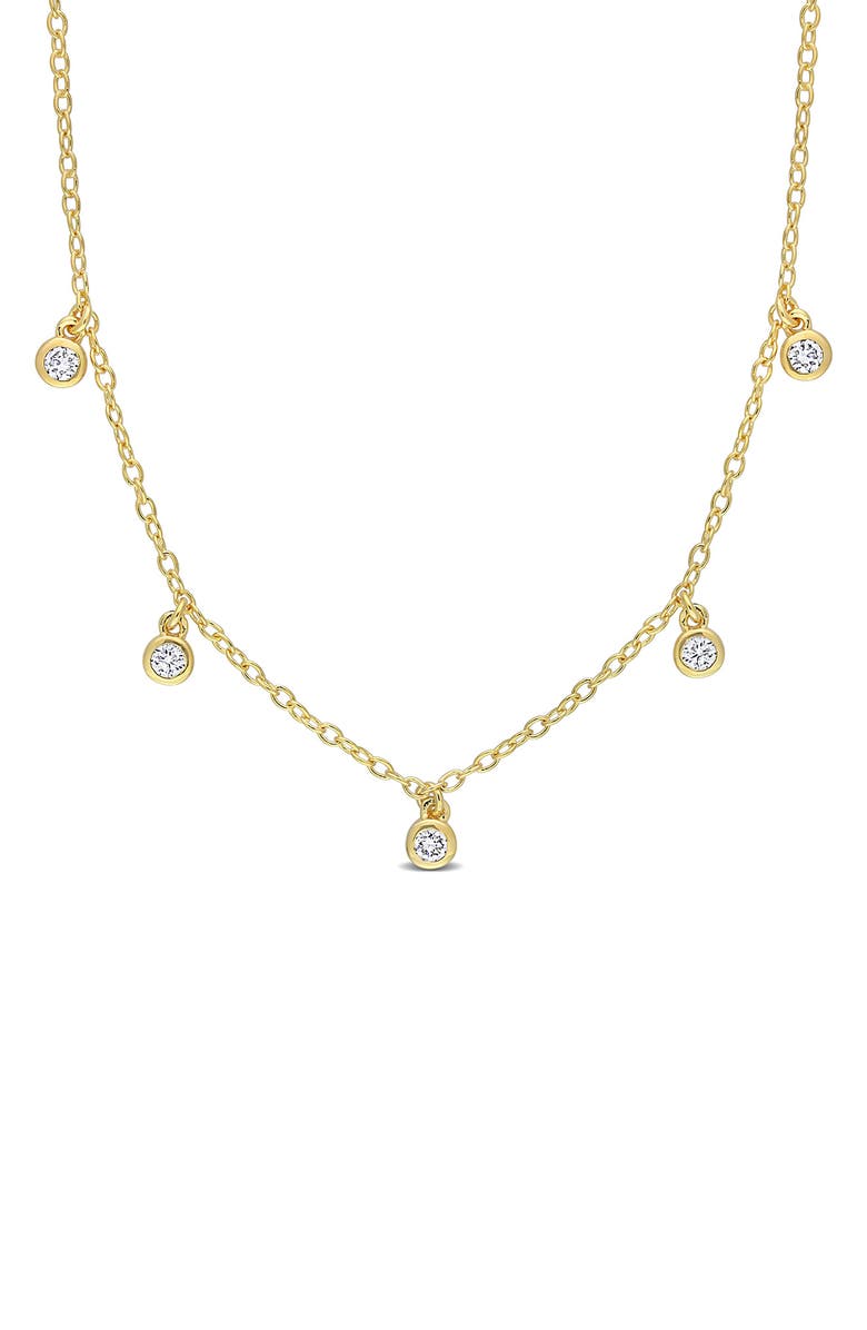 Created Forever Lab Grown Diamond Station Necklace - 0.17ct., Main, color, Gold