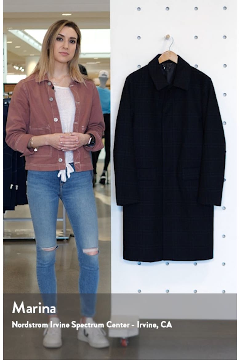 Classic Fit Check Wool Coat video