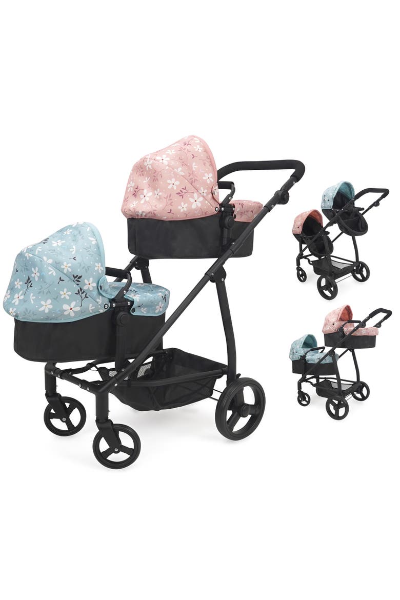Springtime Deluxe City Twin Doll Stroller, Alternate, color, Multicolored