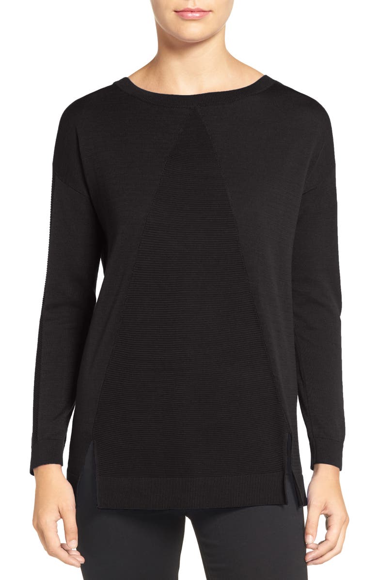 Trouvé Corrugated Stitch Pullover, Main, color, 