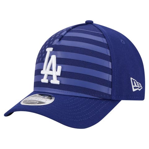 Men's New Era Royal Los Angeles Dodgers American Flag 9FORTY M-Crown A-Frame Adjustable Hat