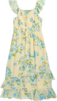 Zunie Kids' Tiered Chiffon Maxi Dress