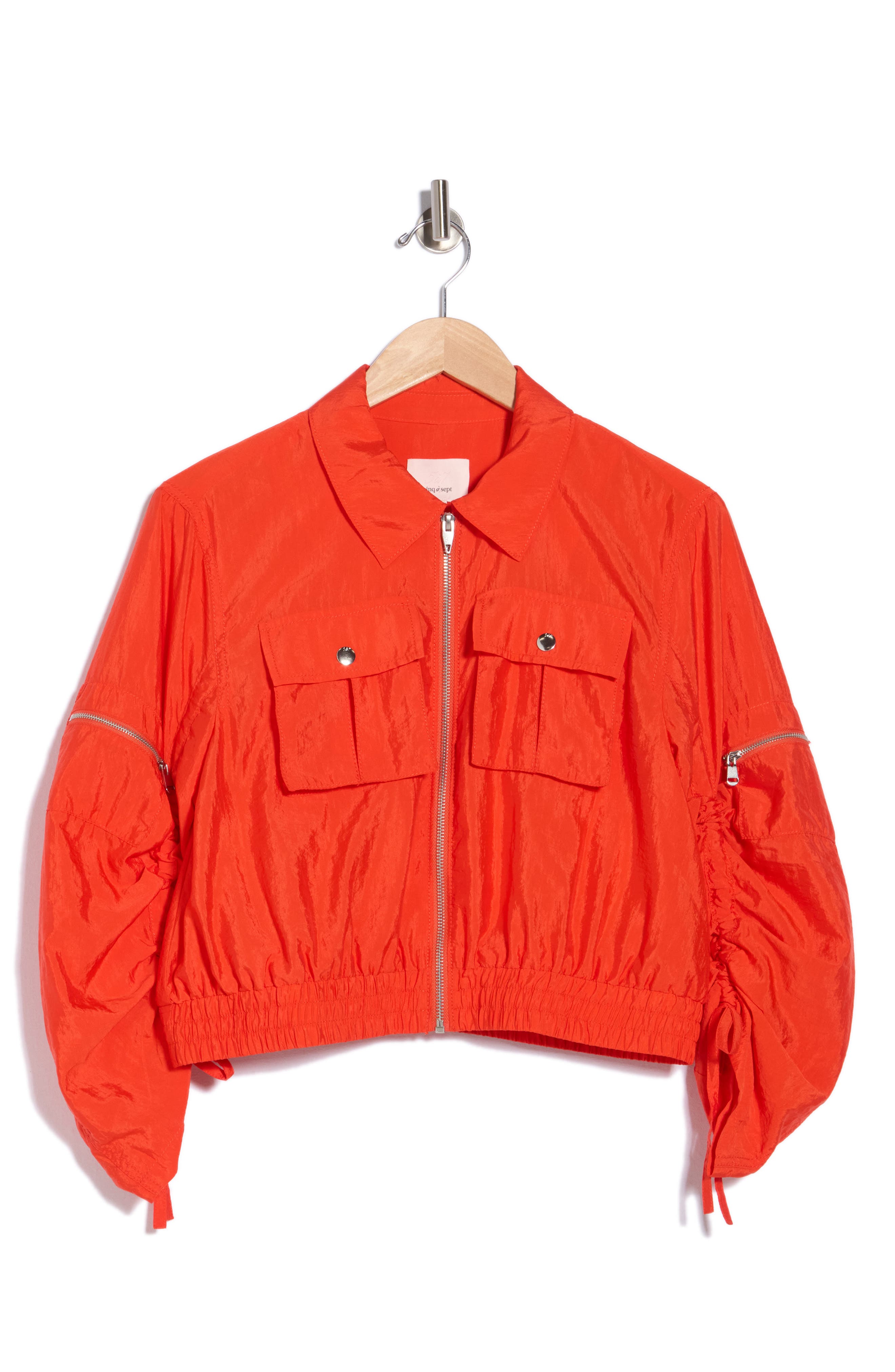 Genevive Ruched Sleeve Jacket
