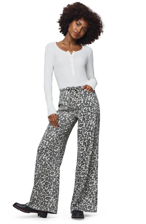 Splendid Leopard Denim Lounge Pants In Animal Print