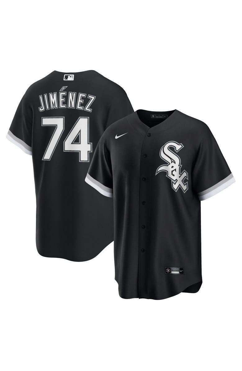 Nike Men's Nike Eloy Jimenez Black Chicago White Sox Alternate Replica Player Name Jersey, Main, color,