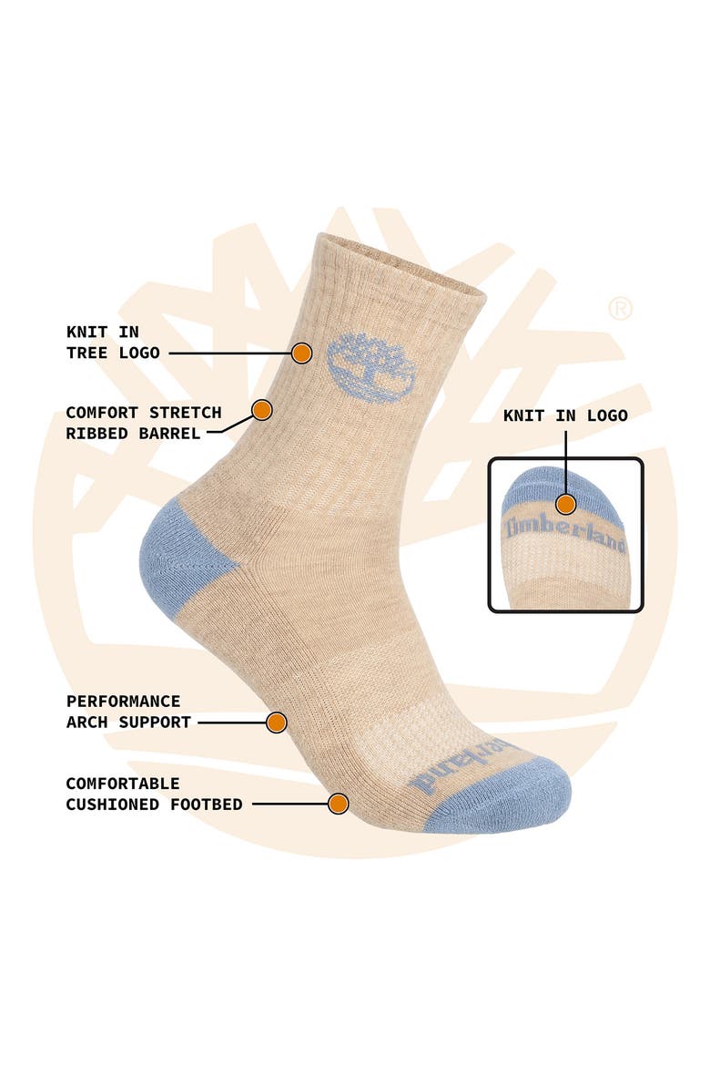 Assorted 3-Pack Wool Blend Hiking Quarter Socks, Alternate, color, DUNE