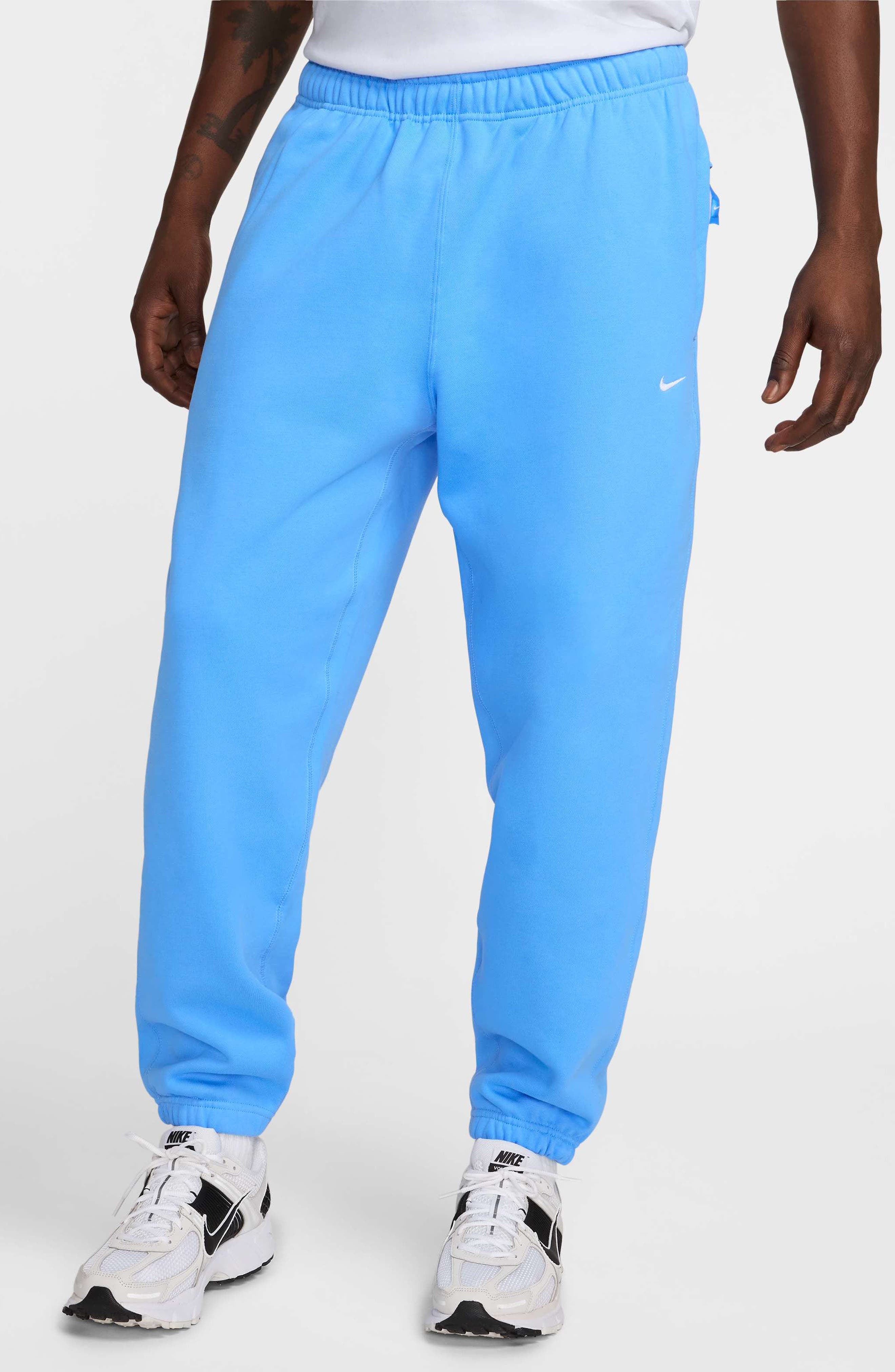 nikelab fleece pants blue
