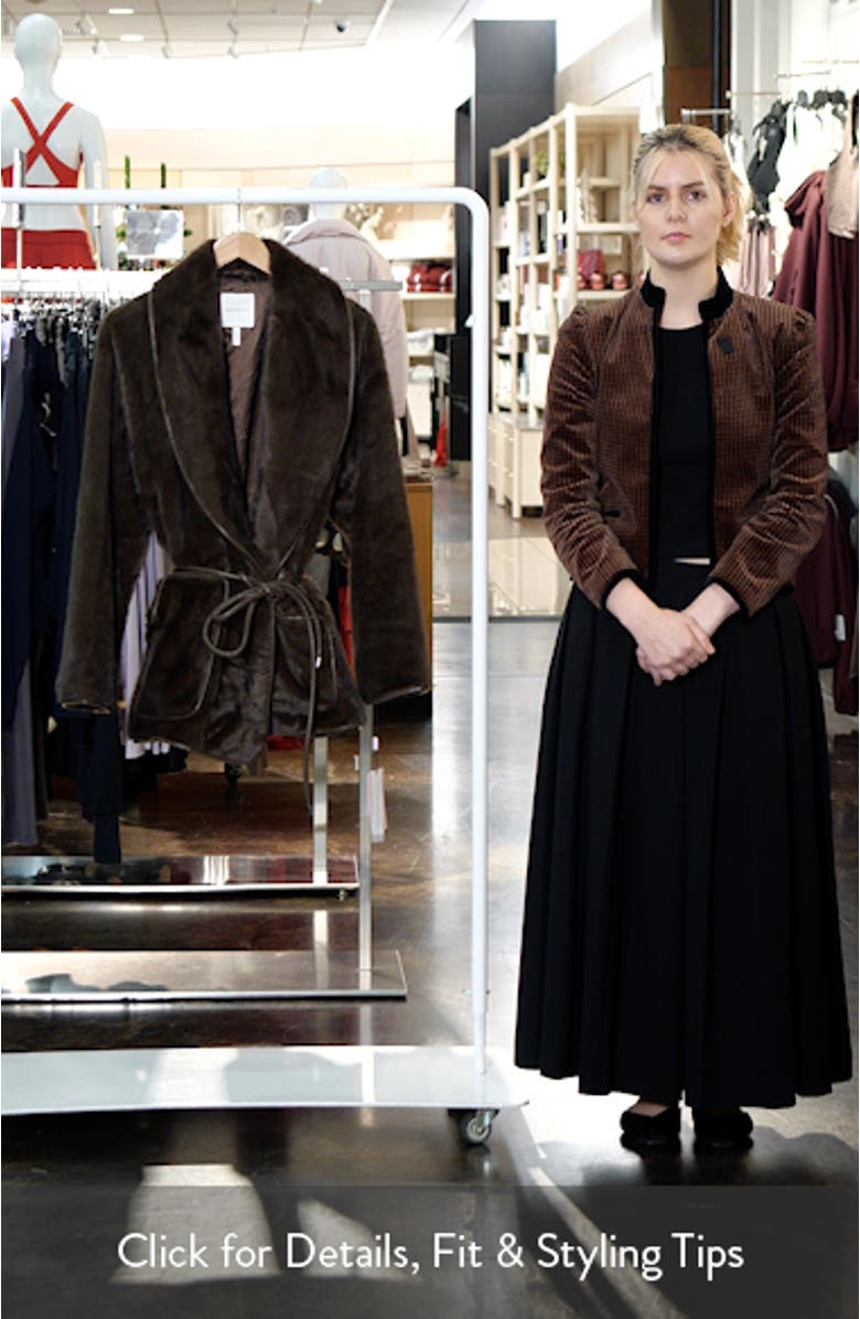 Shawl Collar Faux Fur Jacket, sales video thumbnail