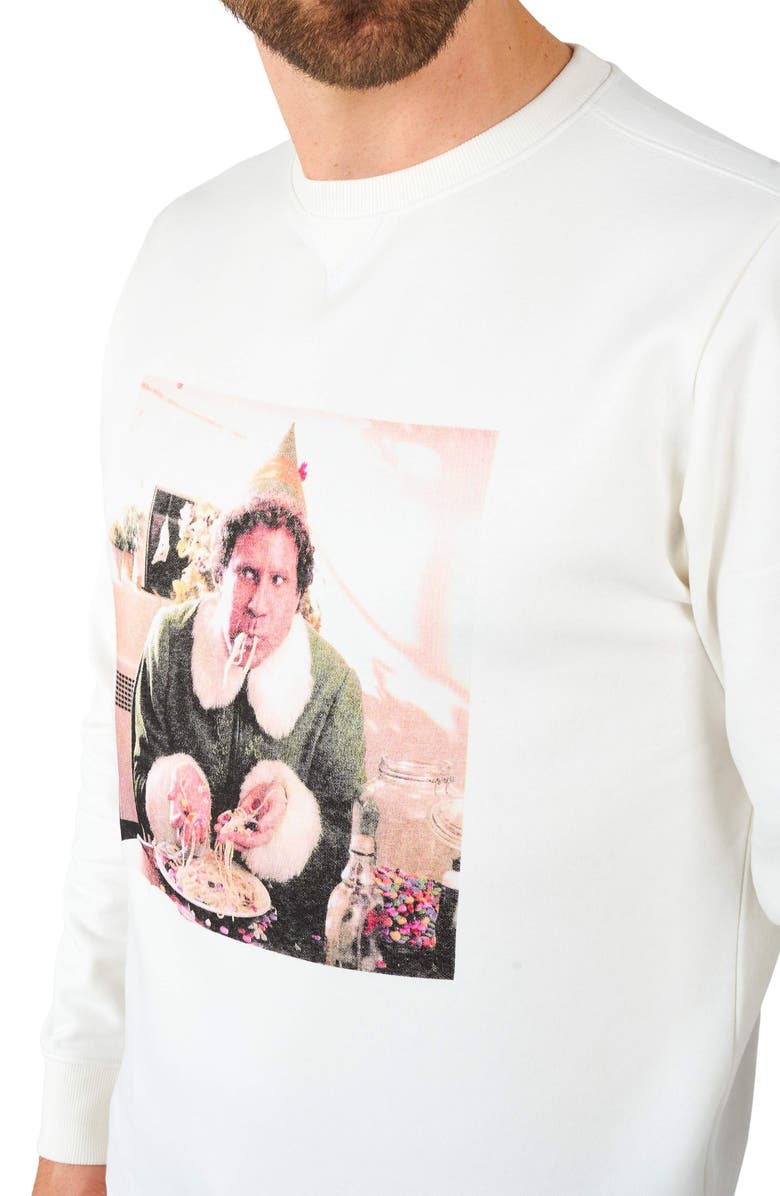 OppoSuits Elf Buddy's Dinner Graphic Sweatshirt, Alternate, color, Grey