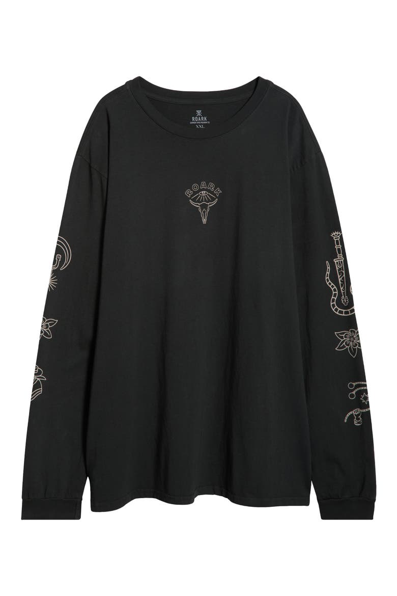 Gaucho Icons Long Sleeve Graphic T-Shirt, Alternate, color, BLACK