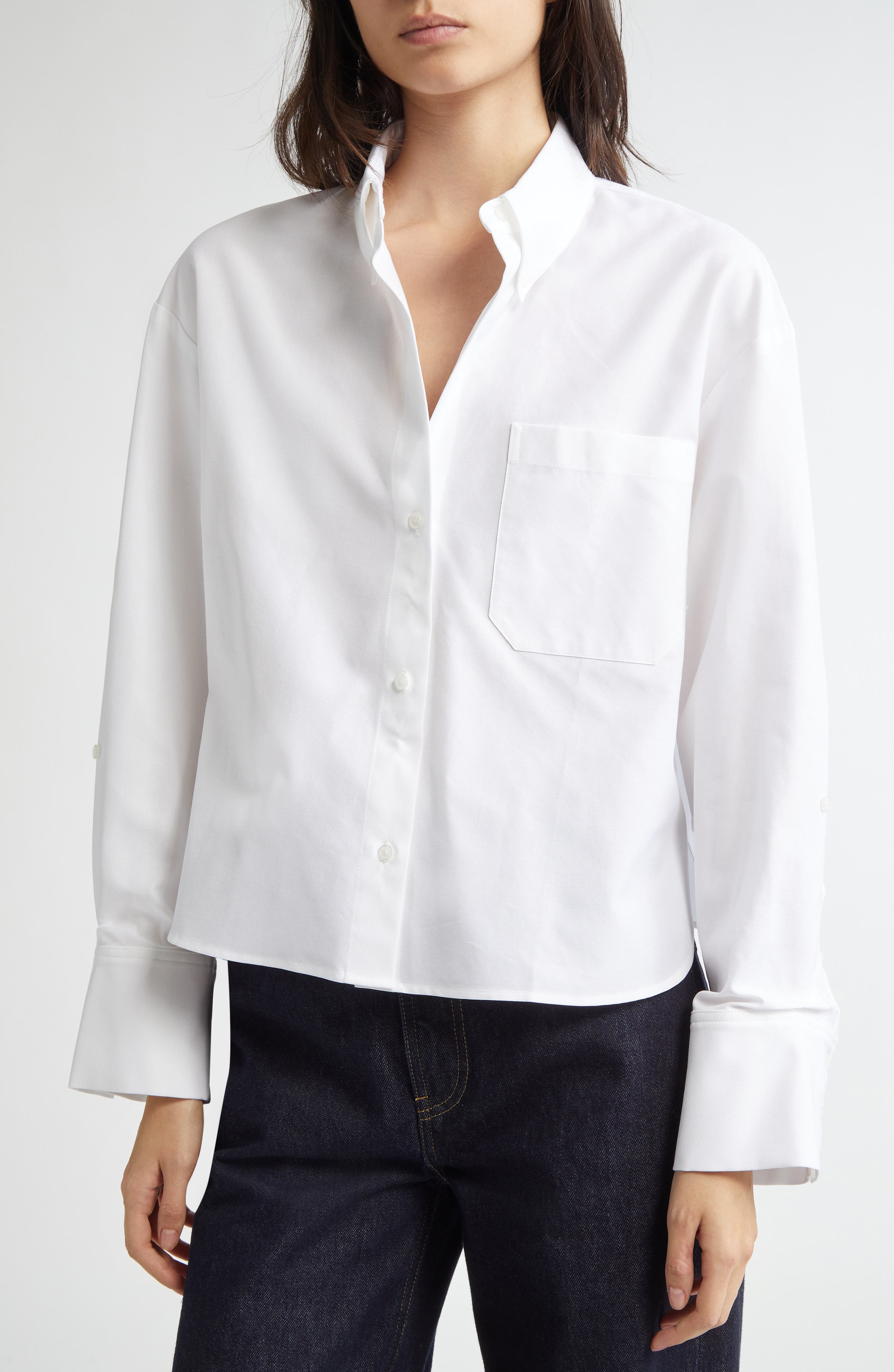 J.D. Crop Button-Up Shirt - image 2