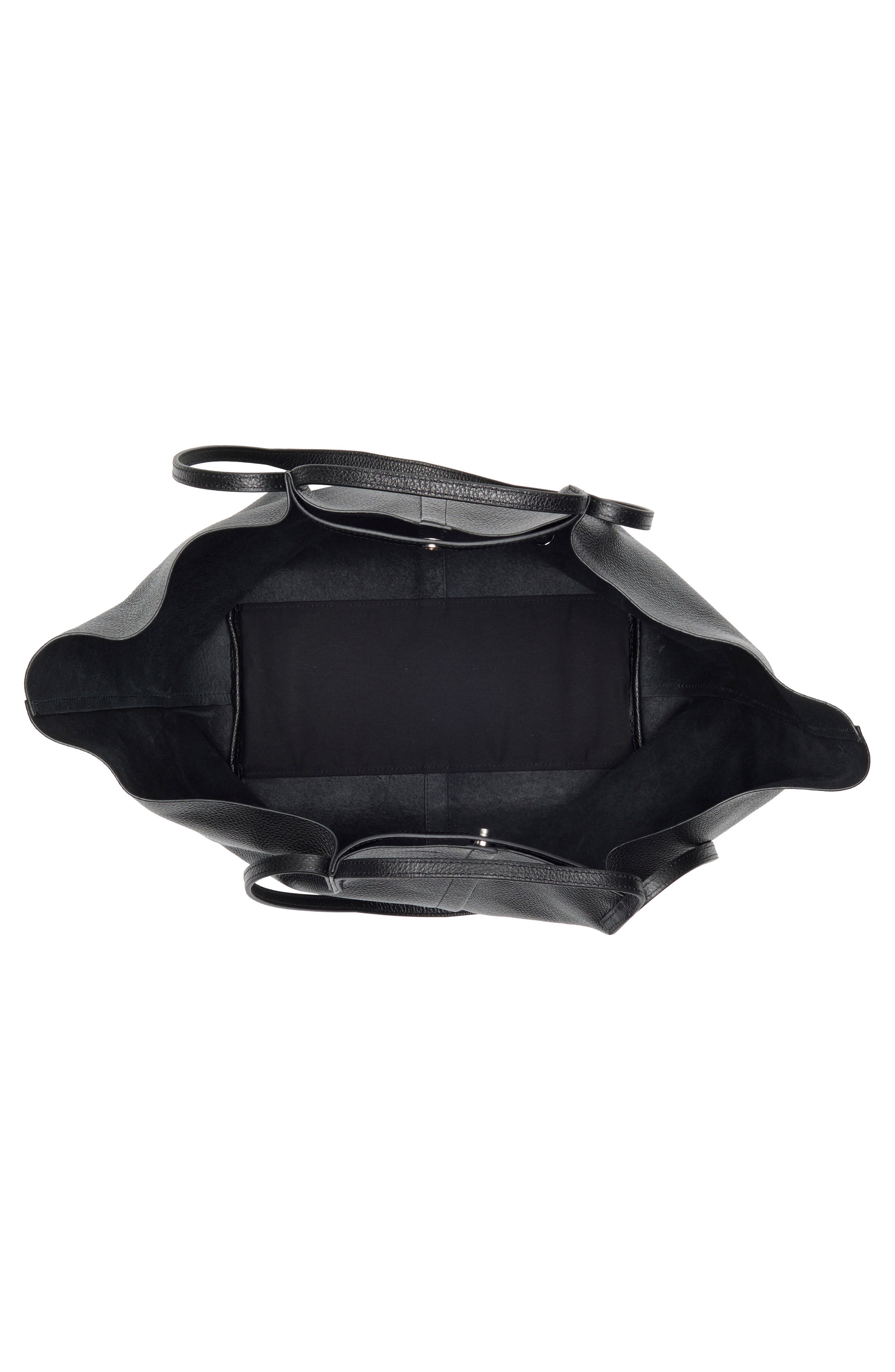 AllSaints Hannah East/West Tote, Alternate, color, Black