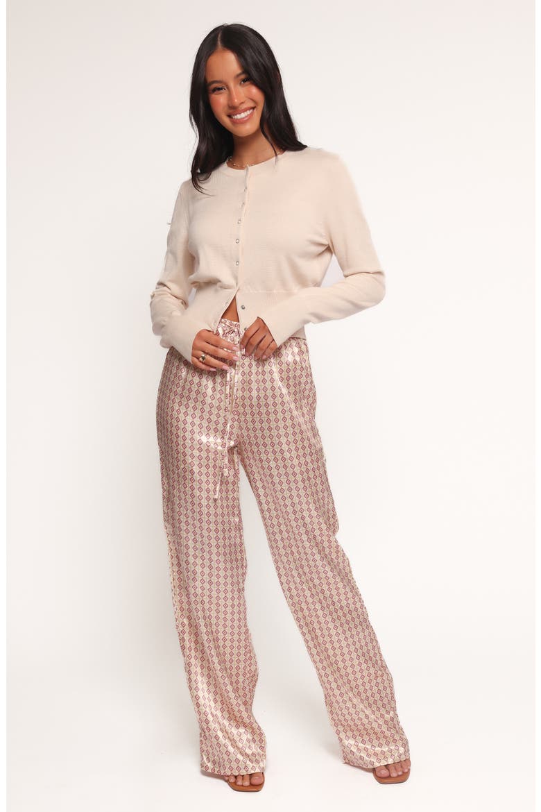 Danae Wide Leg Satin Pants, Alternate, color, AMBER