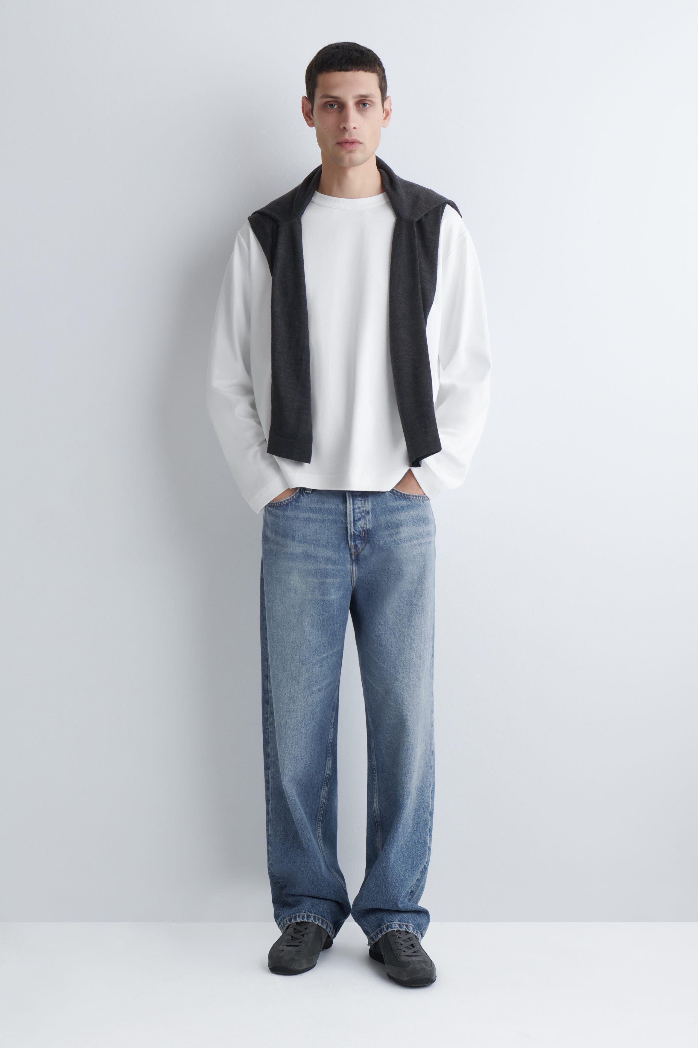 Relaxed Jersey Interlock Long-Sleeved T-Shirt - image 4