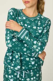 PJ Salvage Winter Land Floral Thermal Velour Pajama Top