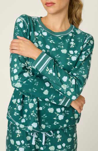 PJ Salvage Winter Land Floral Thermal Velour Pajama Top