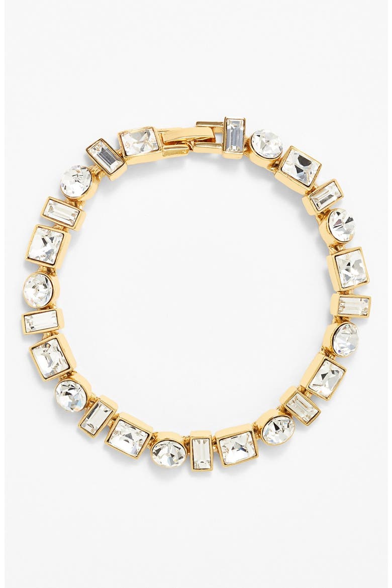 'flash mob' line bracelet, Main, color, GOLD/ CLEAR