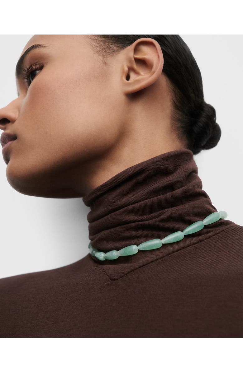 PDPAOLA Green aventurine Drop necklace, Alternate, color, Green Aventurine