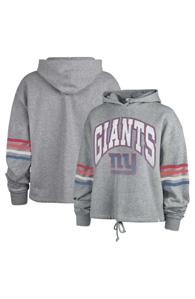 '47 Women's '47 Heather Gray New York Giants Upland Bennett Pullover Hoodie, Alternate, color, 