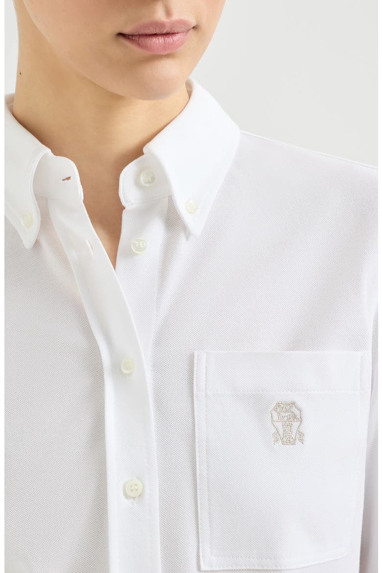 Piqué shirt, Alternate, color, White