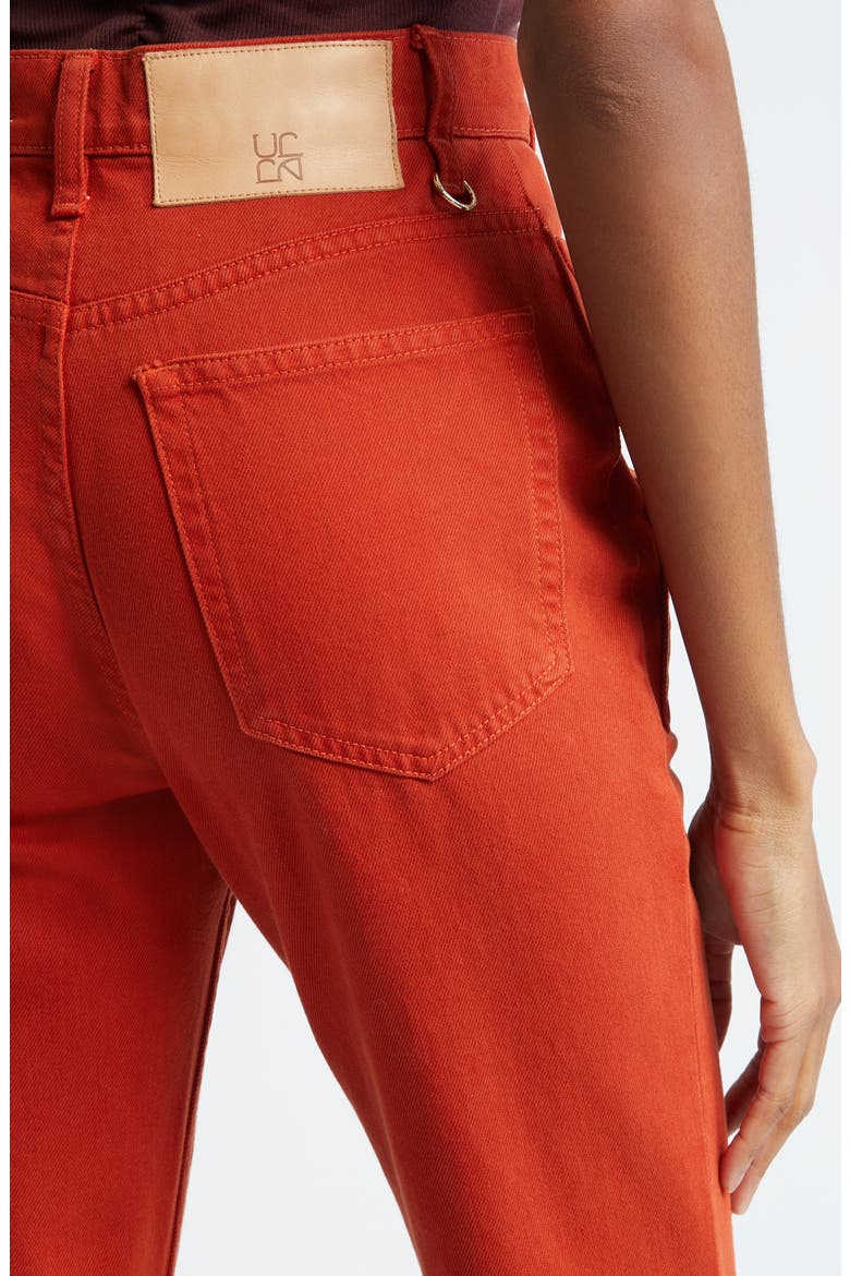 The Lou Button Fly Flare Jeans, Alternate, color, RED OCHRE WASH
