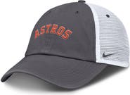 Nike Men's Nike Gray Houston Astros Wordmark Club Adjustable Trucker Hat