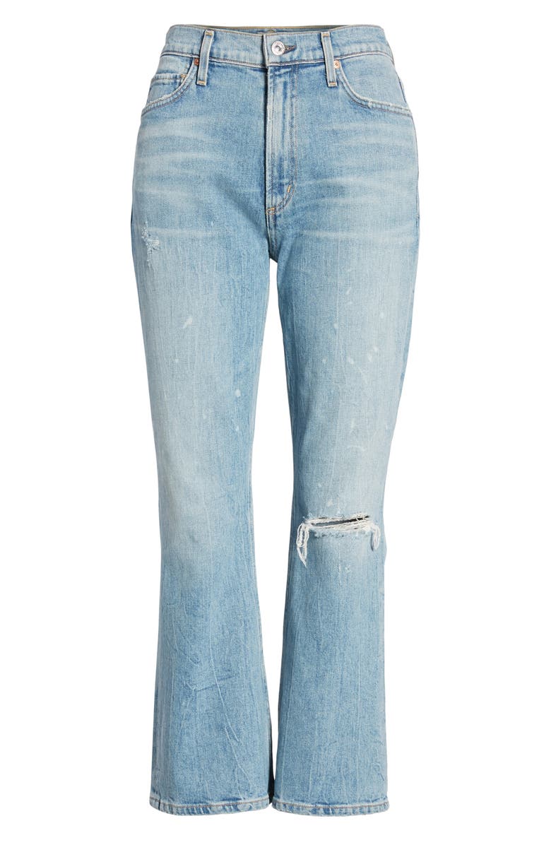 Citizens of Humanity Demy Ripped High Waist Crop Flare Jeans, Alternate, color, 