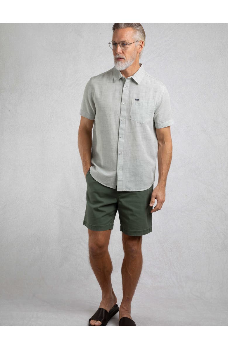 Weird Fish Washton Short Sleeve Shirt, Alternate, color, Army Green