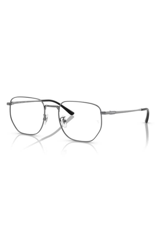 Ray Ban Ray-ban 53mm Square Optical Glasses In Gunmetal