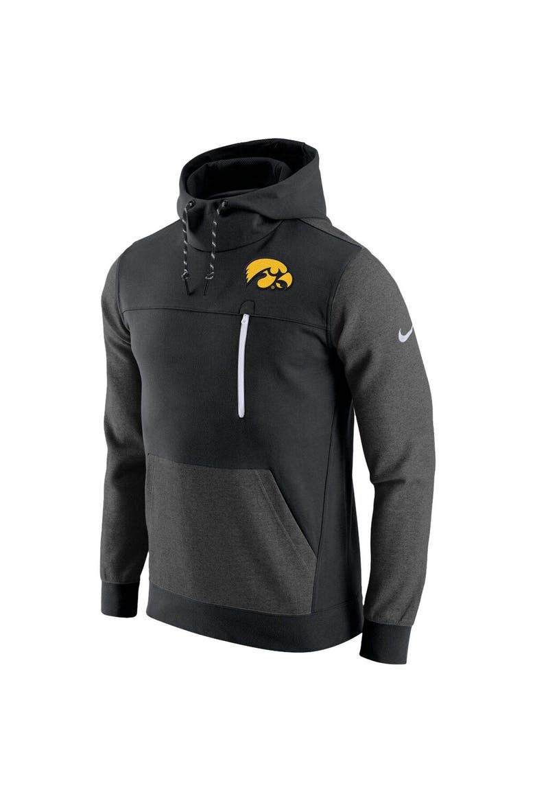 Men's Nike Black Iowa Hawkeyes AV-15 2.0 Slim Fit Pullover Hoodie, Alternate, color, Black