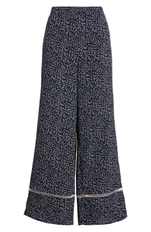 Bobeau Trim Inset Wide Leg Pants